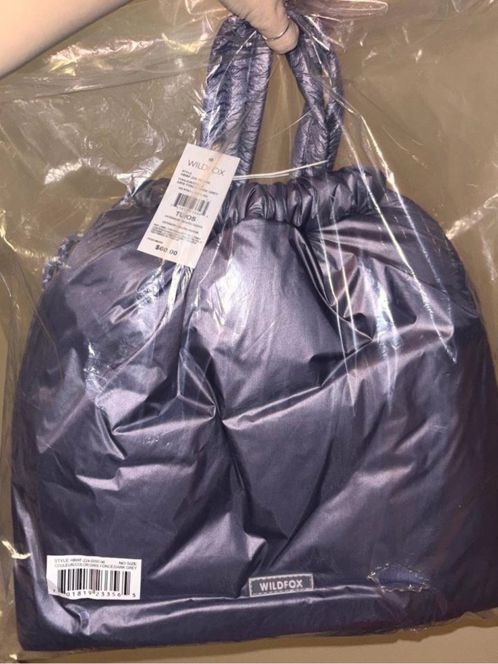 NWT Wildfox Adjustable Drawstring Backpack/Purse - Picture 5 of 8